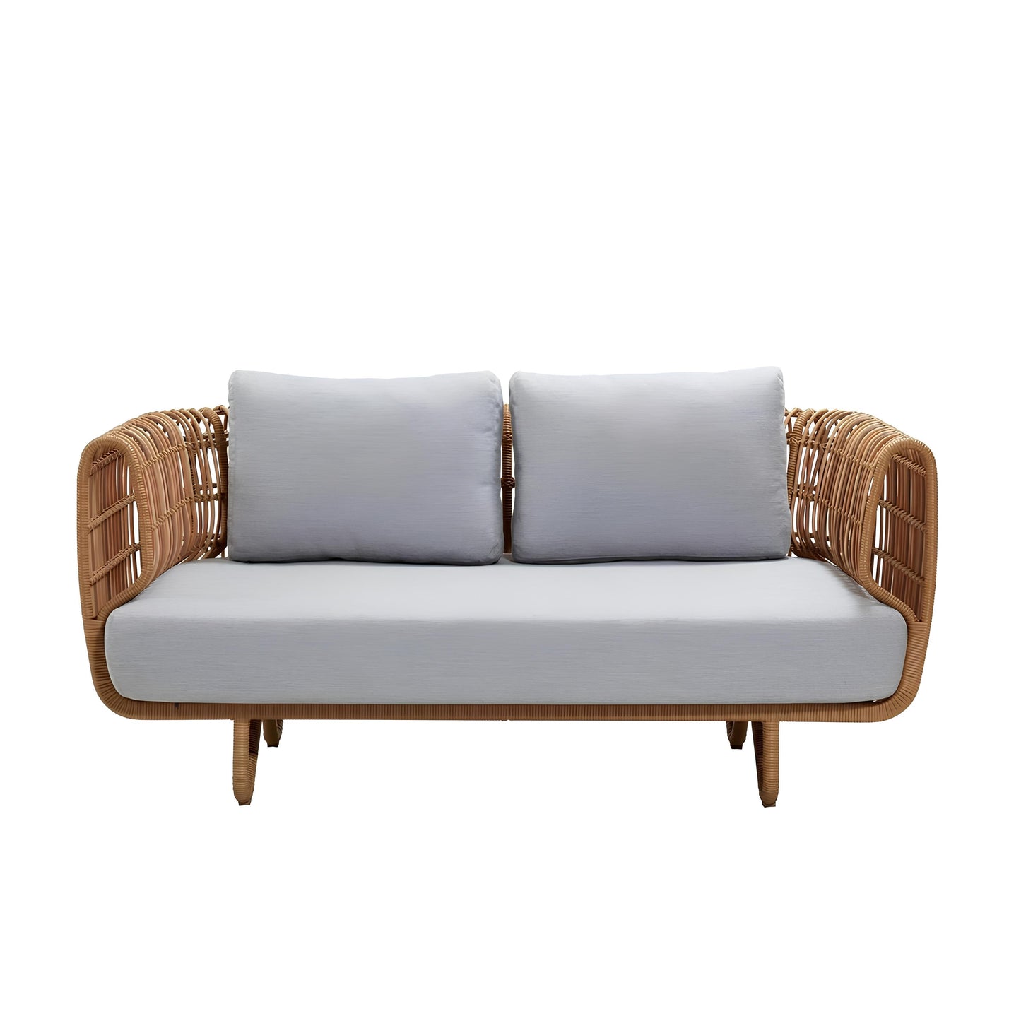 Cane Outdoor Sofa with Cushion for Patio - Kashvi by Akway