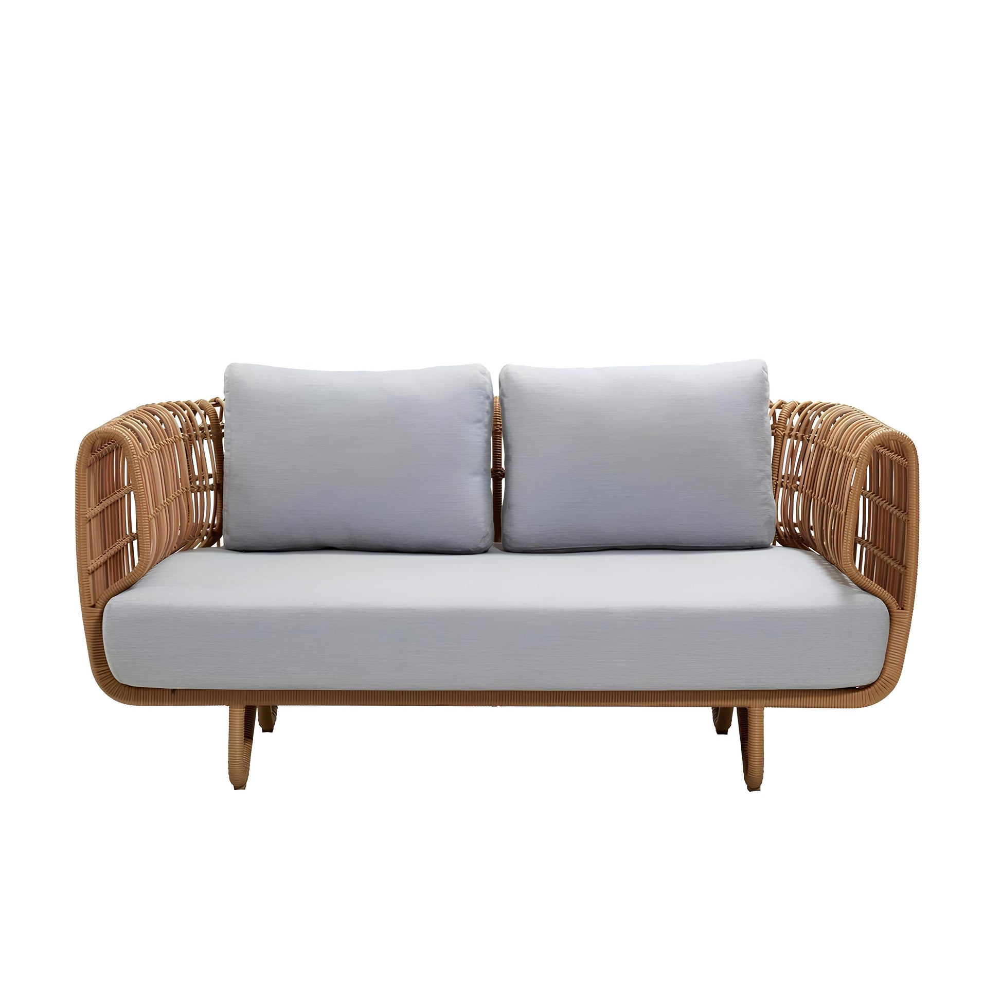 Cane Outdoor Sofa with Cushion for Patio - Kashvi by Akway