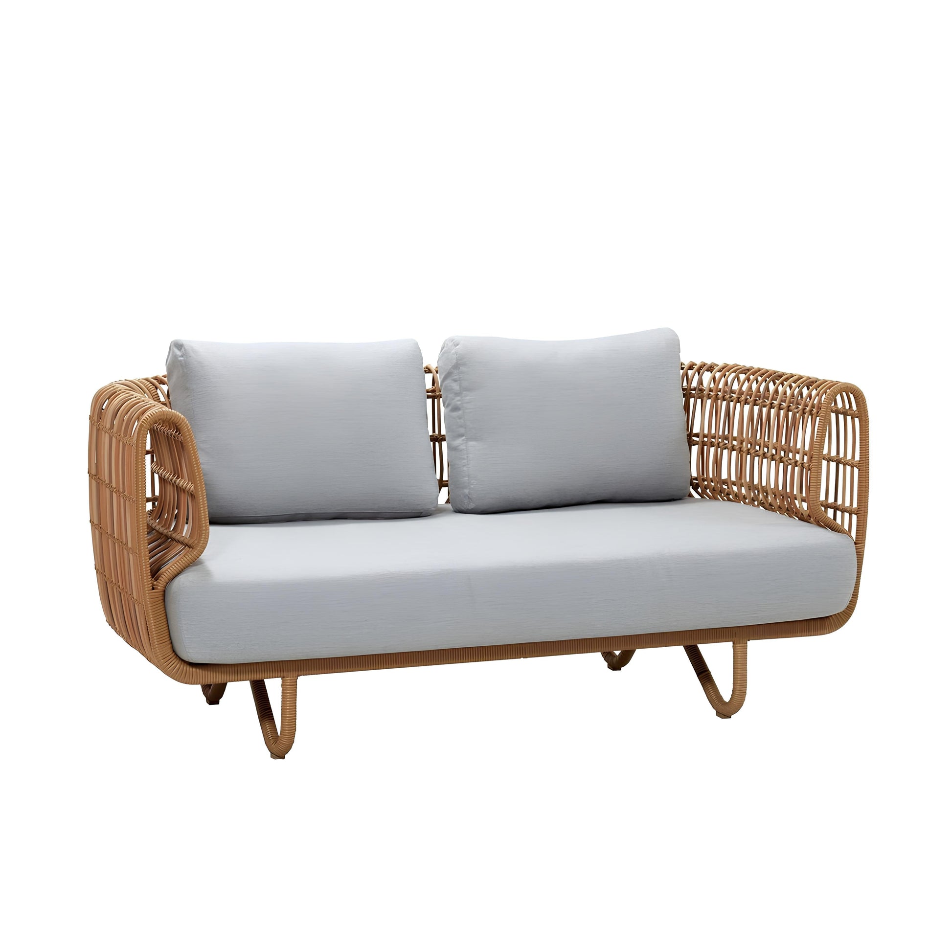 Cane Outdoor Sofa with Cushion for Patio - Kashvi by Akway