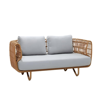 Cane Outdoor Sofa with Cushion for Patio - Kashvi by Akway
