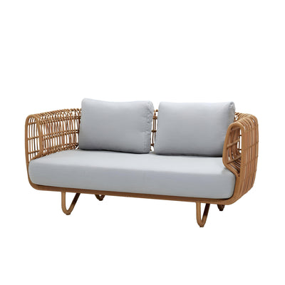 Cane Outdoor Sofa with Cushion for Patio - Kashvi by Akway