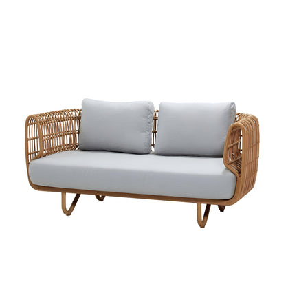 Cane Outdoor Sofa with Cushion for Patio - Kashvi by Akway