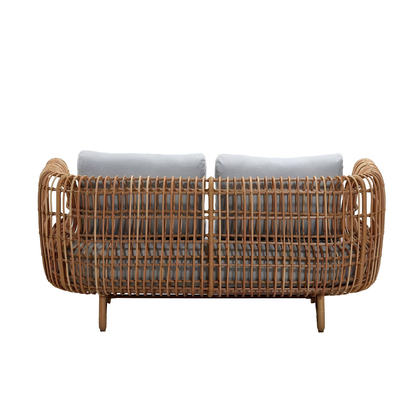 Cane Outdoor Sofa with Cushion for Patio - Kashvi by Akway
