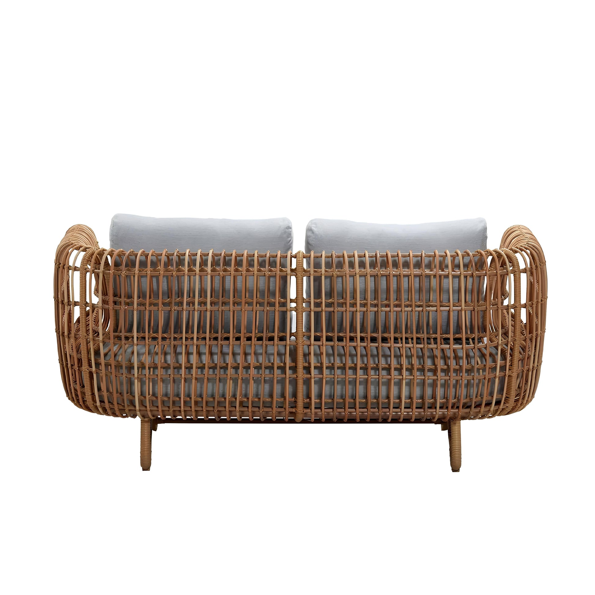 Cane Outdoor Sofa with Cushion for Patio - Kashvi by Akway
