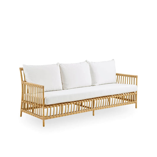 Cane Outdoor Sofa with Cushion for Patio - Rebecca by Akway