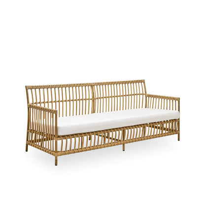 Cane Outdoor Sofa with Cushion for Patio - Rebecca by Akway