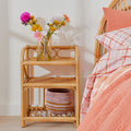Rattan Bedside Table for Bedroom - Anala