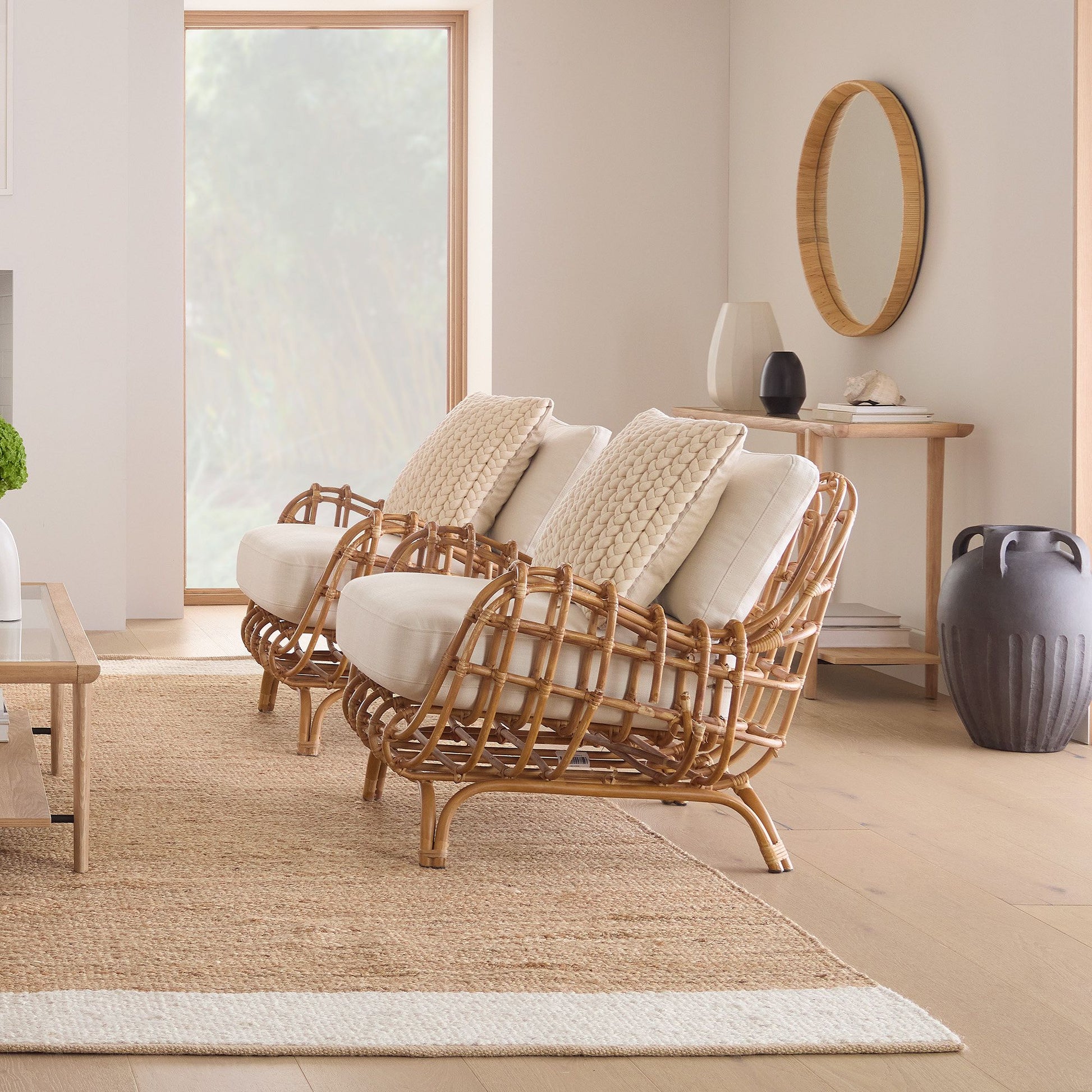 Living Room Bamboo Wicker Chair Cane Living Room Furniture Cane