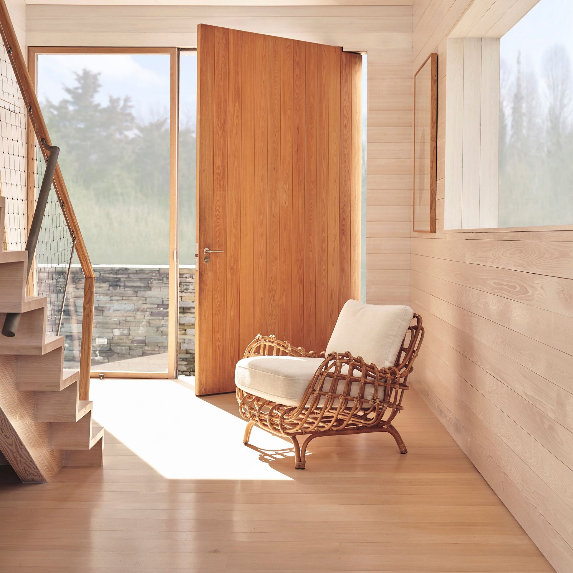 Cane chairs for Lounge | Bamboo Chairs for Living rooms- Kimaya - Akway