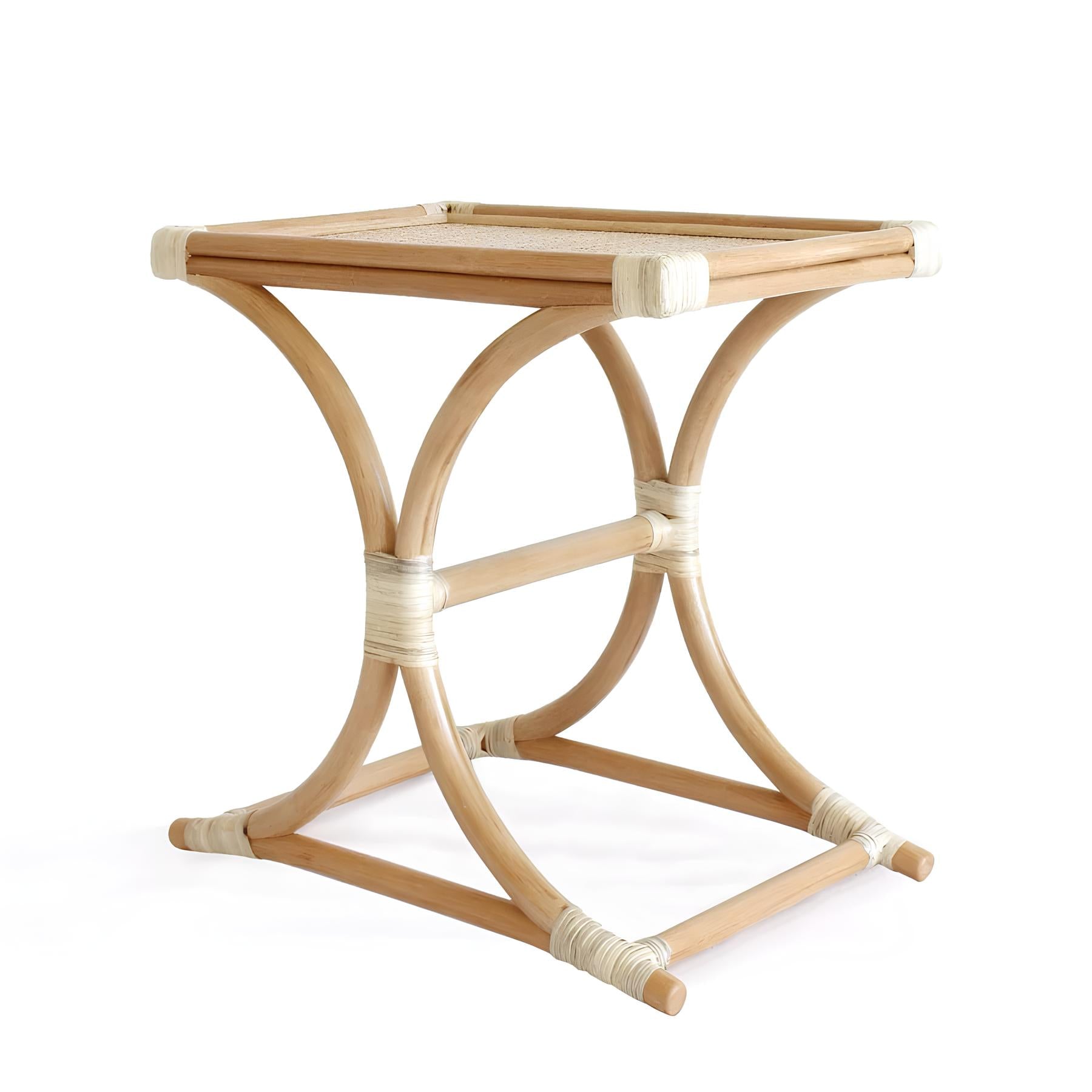 Rattan Bedside Table | Cane Side table | Bamboo table - Larisa - Akway