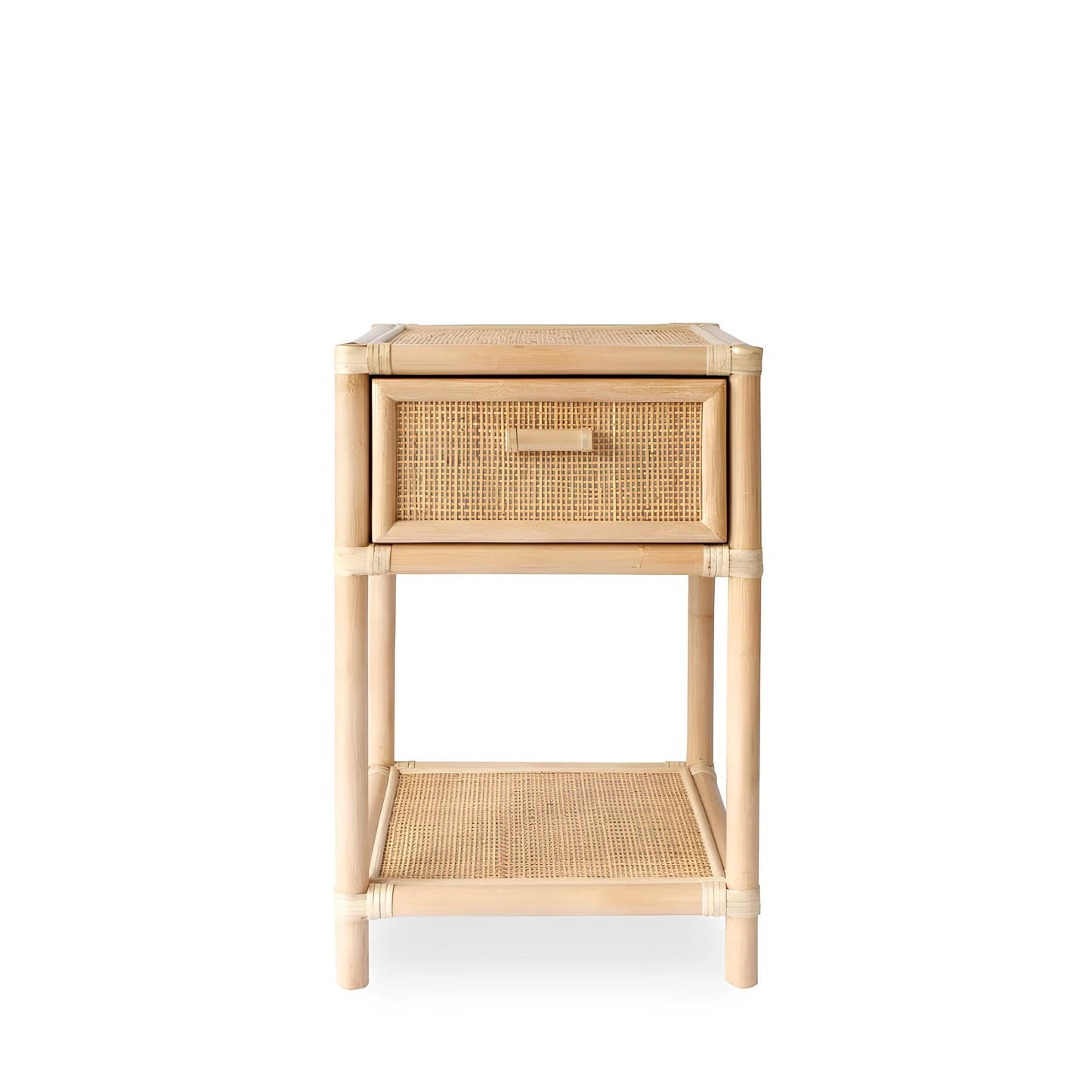 Rattan Bedside Table | Cane Side table | Bamboo table - Ishita - Akway