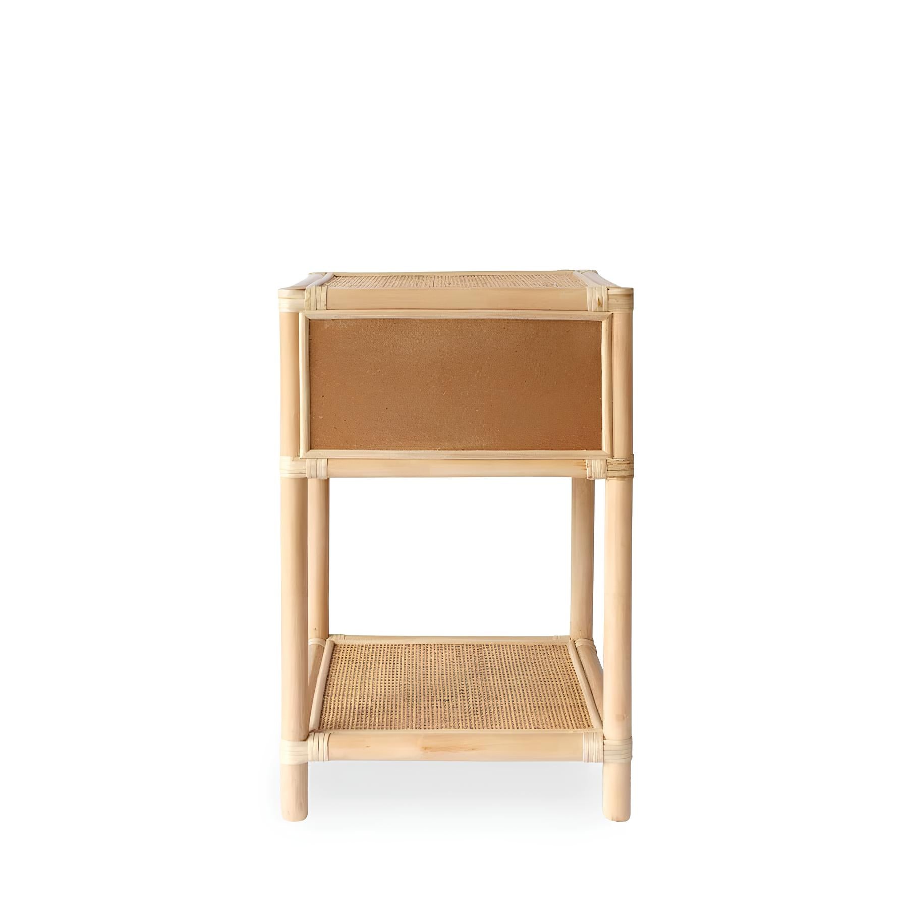 Rattan Bedside Table | Cane Side table | Bamboo table - Ishita - Akway