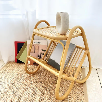 Rattan Bedside Table | Cane Side table | Bamboo table - Anaisha - Akway