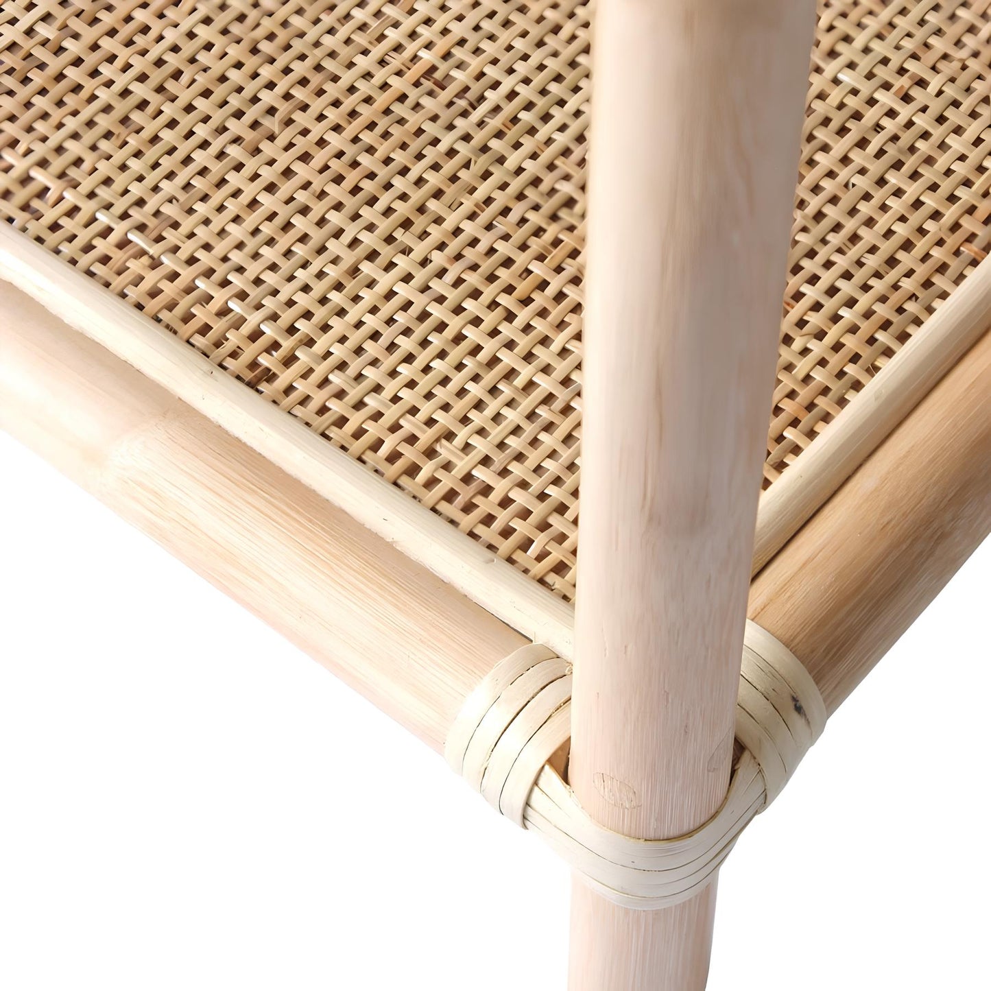 Rattan Bedside Table | Cane Side table | Bamboo table - Ishita - Akway