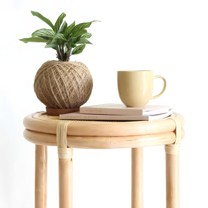 Rattan Bedside Table | Cane Side table | Bamboo table - Kimaya - Akway