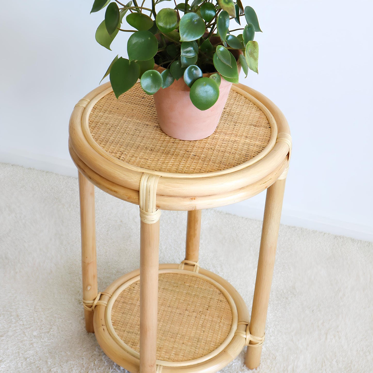 Rattan Bedside Table | Cane Side table | Bamboo table - Kimaya - Akway