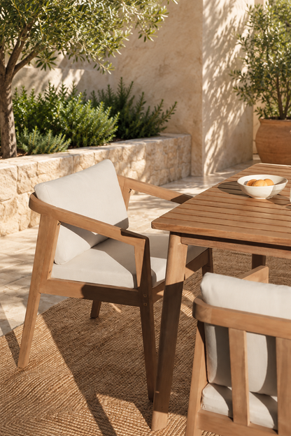 Rattan Dining Chair with Cushion for Dining Room - Anika by Akway - Furniture > Chairs