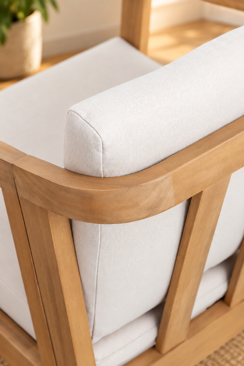 Rattan Dining Chair with Cushion for Dining Room - Anika by Akway - Furniture > Chairs