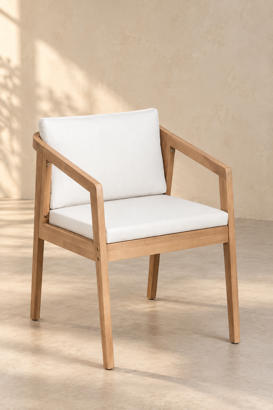 Rattan Dining Chair with Cushion for Dining Room - Anika by Akway - Furniture > Chairs