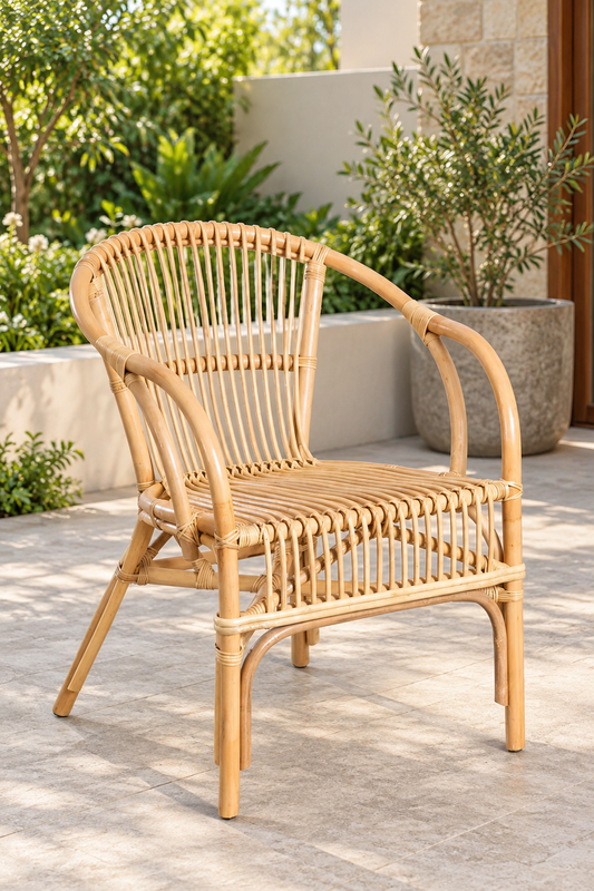 Cane Chairs for Lounge | Bamboo Chairs for Garden - Larisa by Akway - Furniture > Chairs