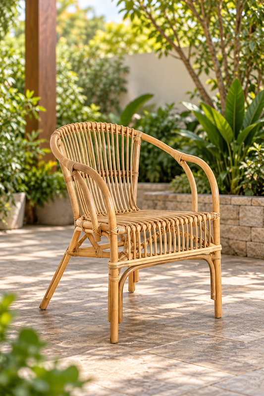 Cane Chairs for Lounge | Bamboo Chairs for Garden - Larisa by Akway - Furniture > Chairs