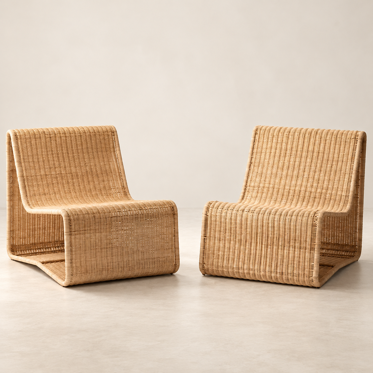 Wicker chairs for Lounge | Cane Chairs for garden - Navya by Akway - Furniture > Chairs