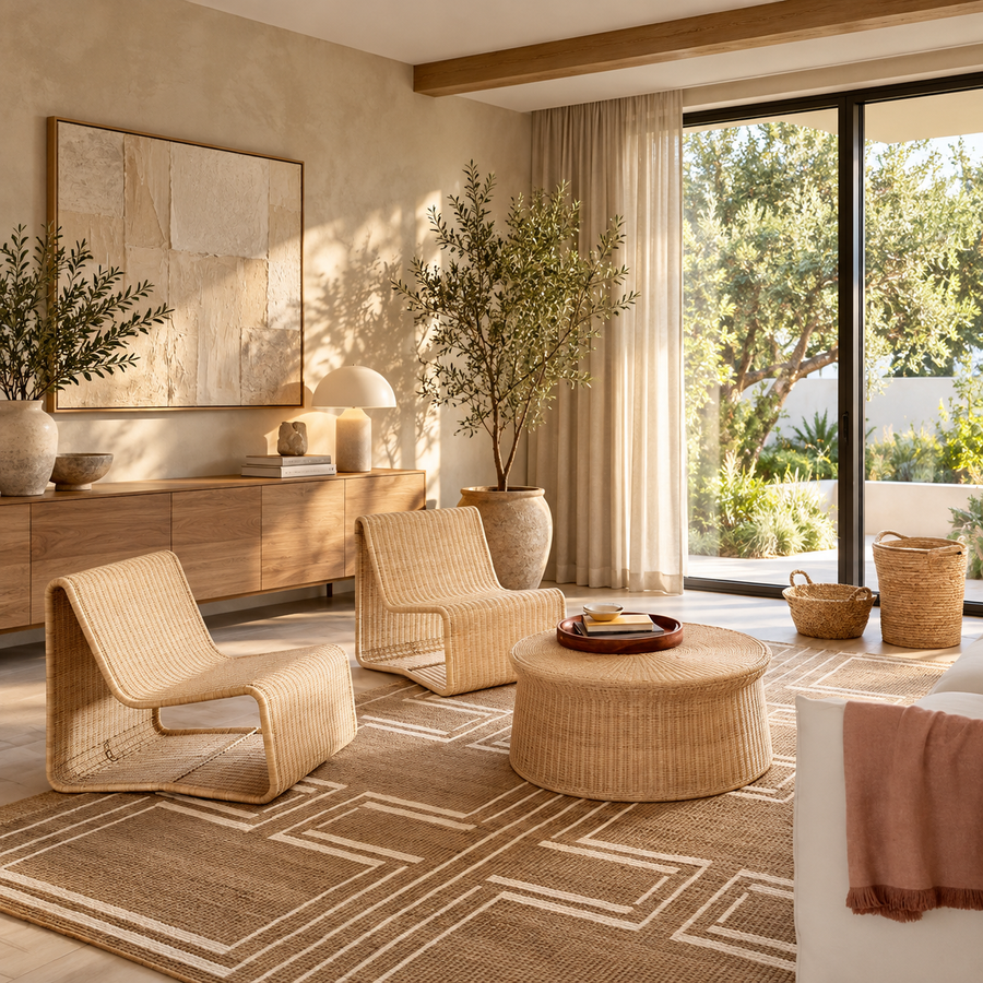 Wicker chairs for Lounge | Cane Chairs for garden - Navya by Akway - Furniture > Chairs