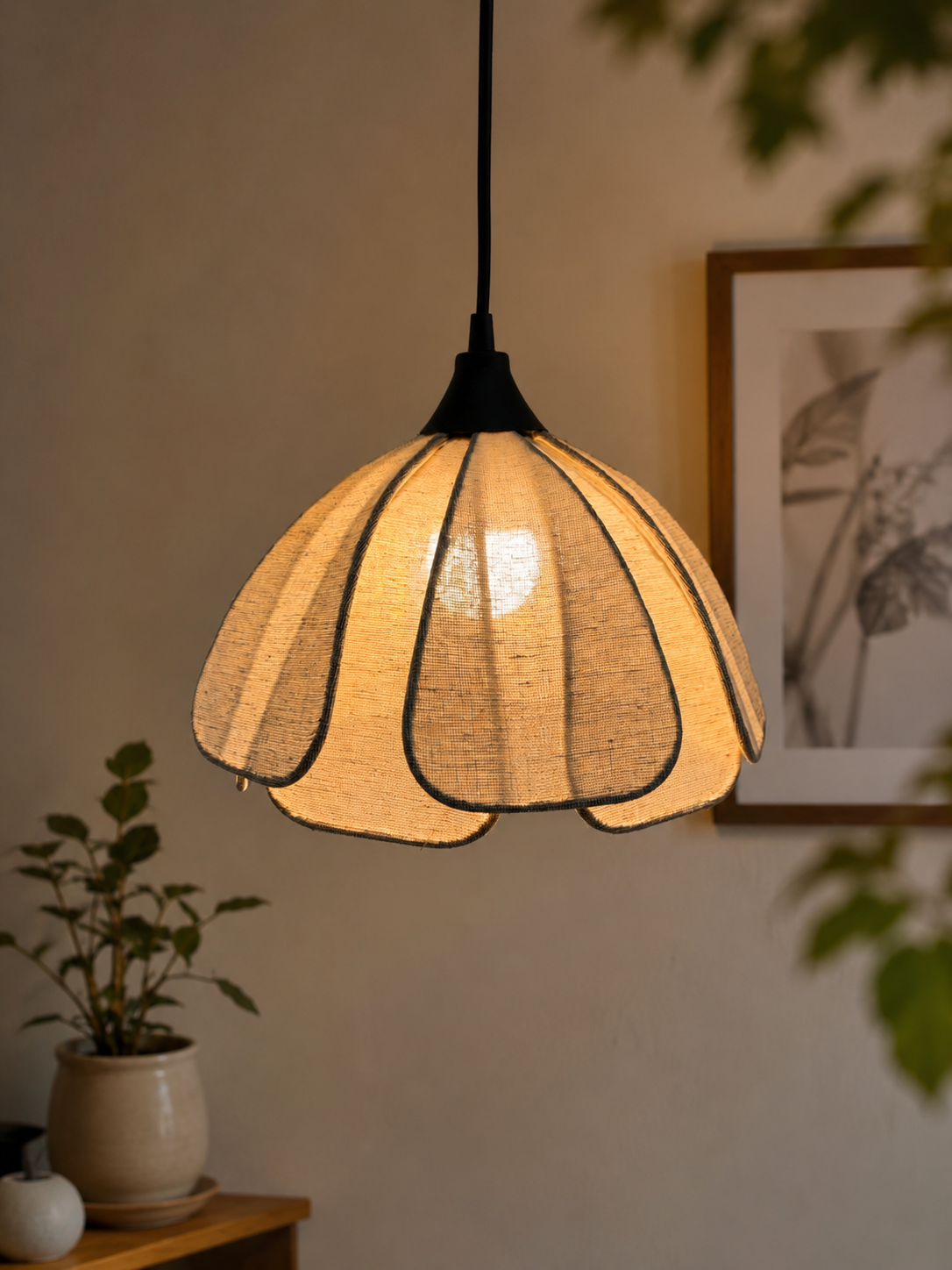 Hanging  Light for Living Room | Japandi Style pendant lamp - COOPER