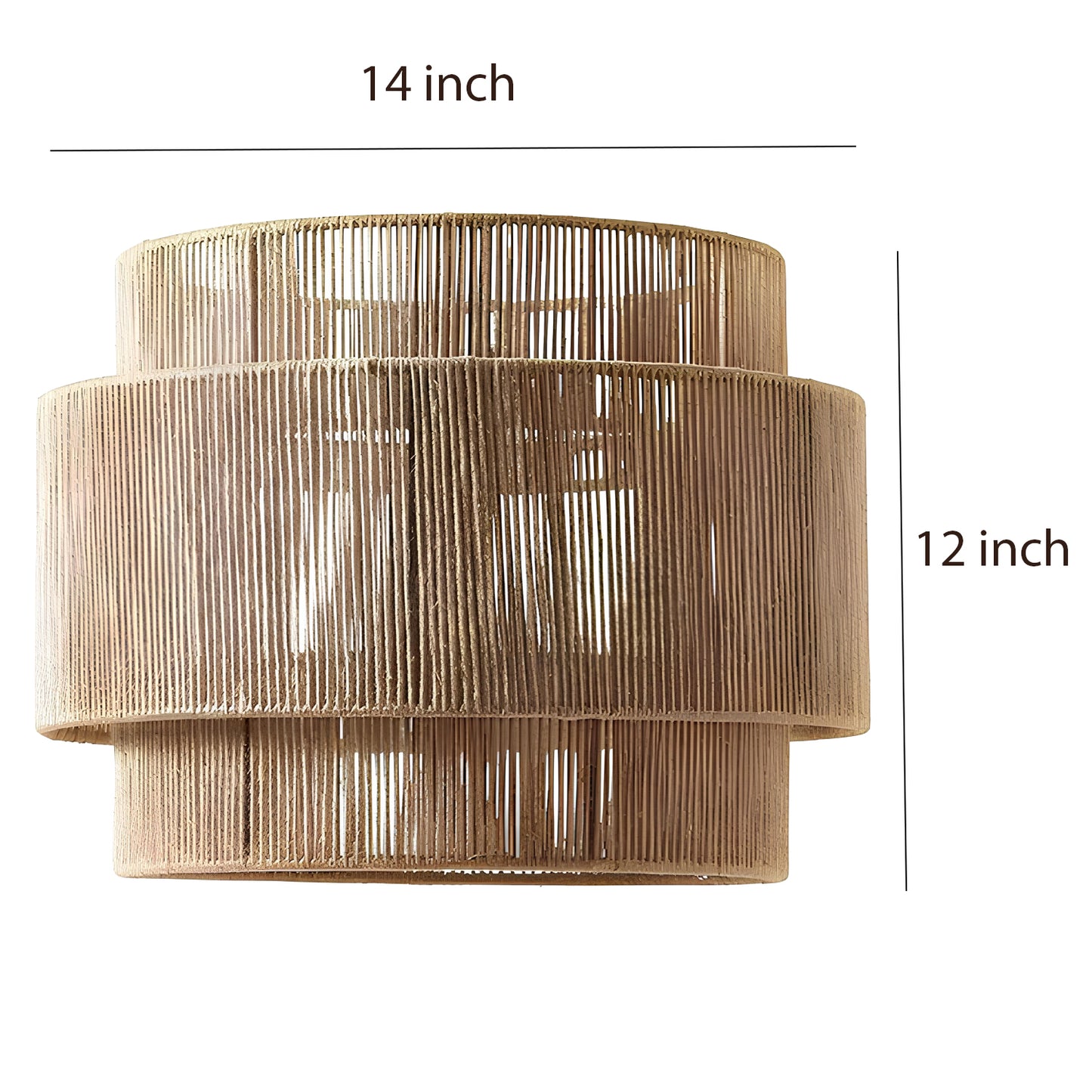 Bamboo Hanging lamp for Living Room | Rattan Pendant light | Cane ceiling light - Devesh