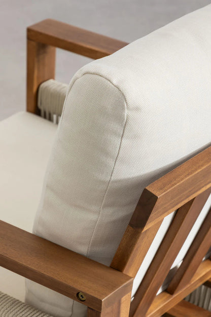 Dining Chair Teak Wood Finish | Woven Garden Chair Teak Wood Finish | Woven Dining chair | Terrace Chair- Advika by Akway