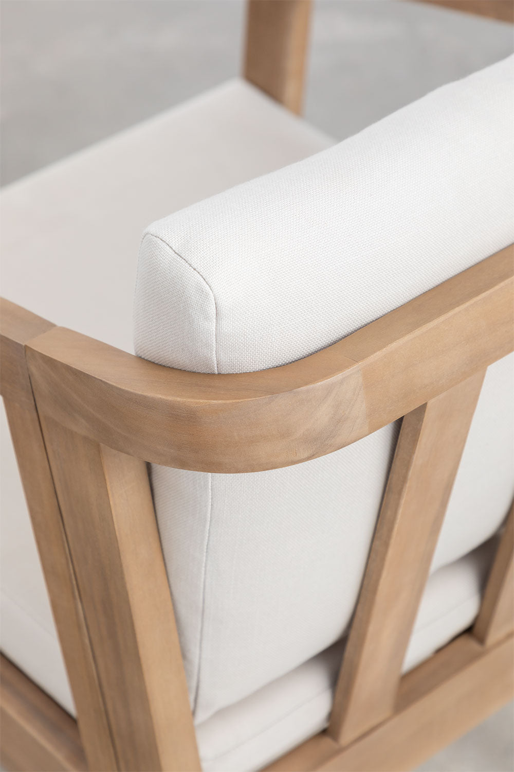 Dining Chair Teak Wood Finish | Woven Garden Chair Teak Wood Finish | Woven Dining chair | Terrace Chair- Anika by Akway