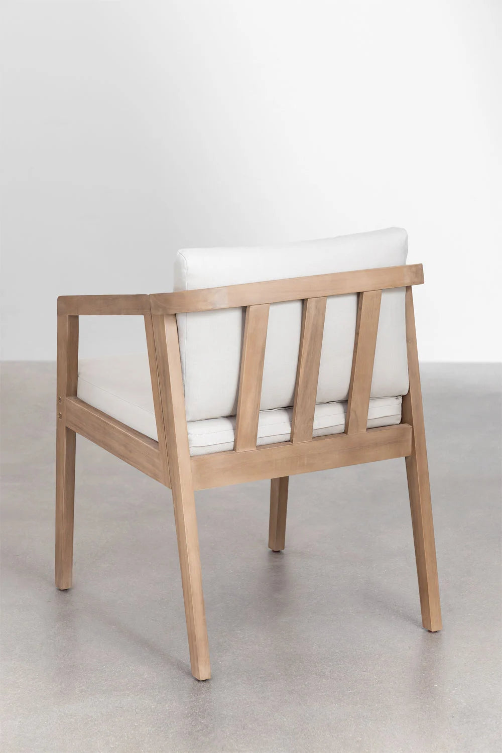 Dining Chair Teak Wood Finish | Woven Garden Chair Teak Wood Finish | Woven Dining chair | Terrace Chair- Anika by Akway