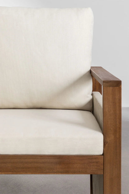 Dining Chair Teak Wood Finish | Woven Garden Chair Teak Wood Finish | Woven Dining chair | Terrace Chair- Advika by Akway