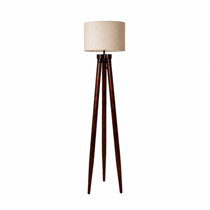Mango Wood Floor Lamp for Living Room - ARCHER by Akway - Home > Floor Lamps