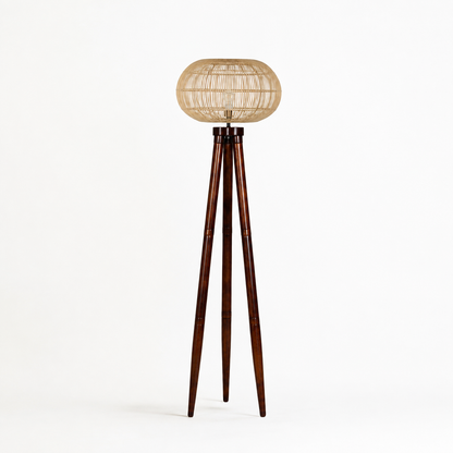 Mango Wood Floor Lamp for Living Room - OAKLEY by Akway - Home > Floor Lamps