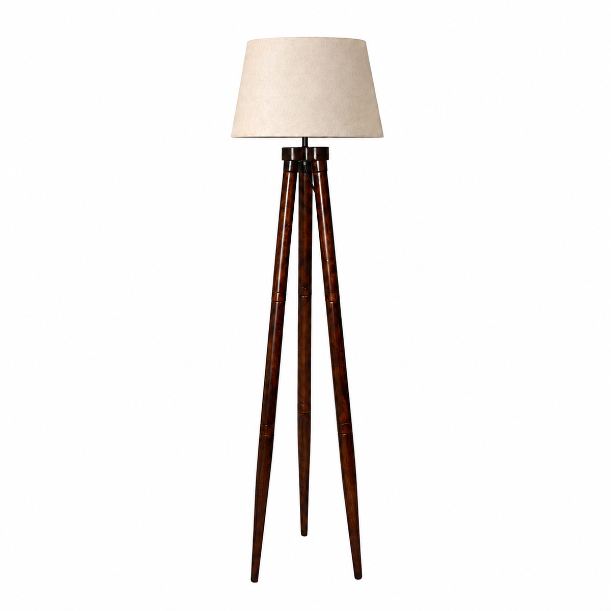 Mango Wood Floor Lamp for Living Room - BROOKS by Akway - Home > Floor Lamps