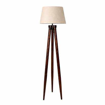 Mango Wood Floor Lamp for Living Room - BROOKS by Akway - Home > Floor Lamps
