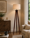 Mango Wood Floor Lamp for Living Room - ARCHER