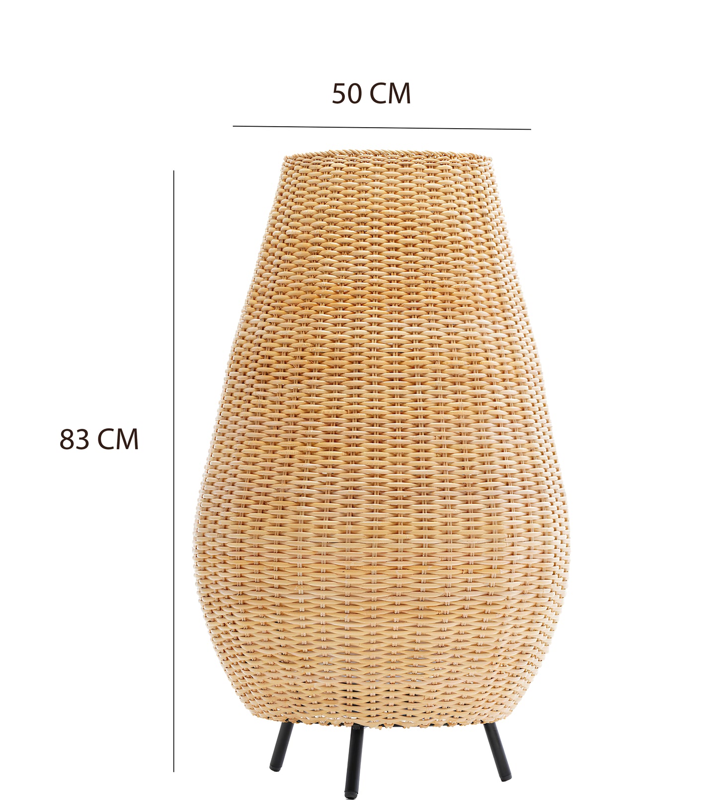 Rattan Floor Lamp | Bamboo Floor Lamp | Cane Floor Lamp -Raina