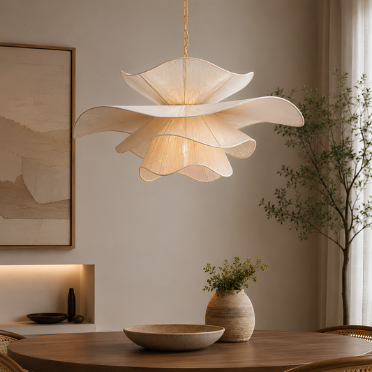 Jute Pendant Light for Living Room - Blythe