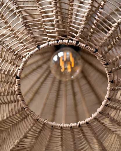 Raffia Pendant Light for Living Room - Clover