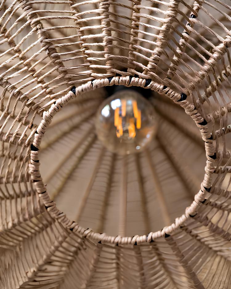 Raffia Pendant Light for Living Room - Clover