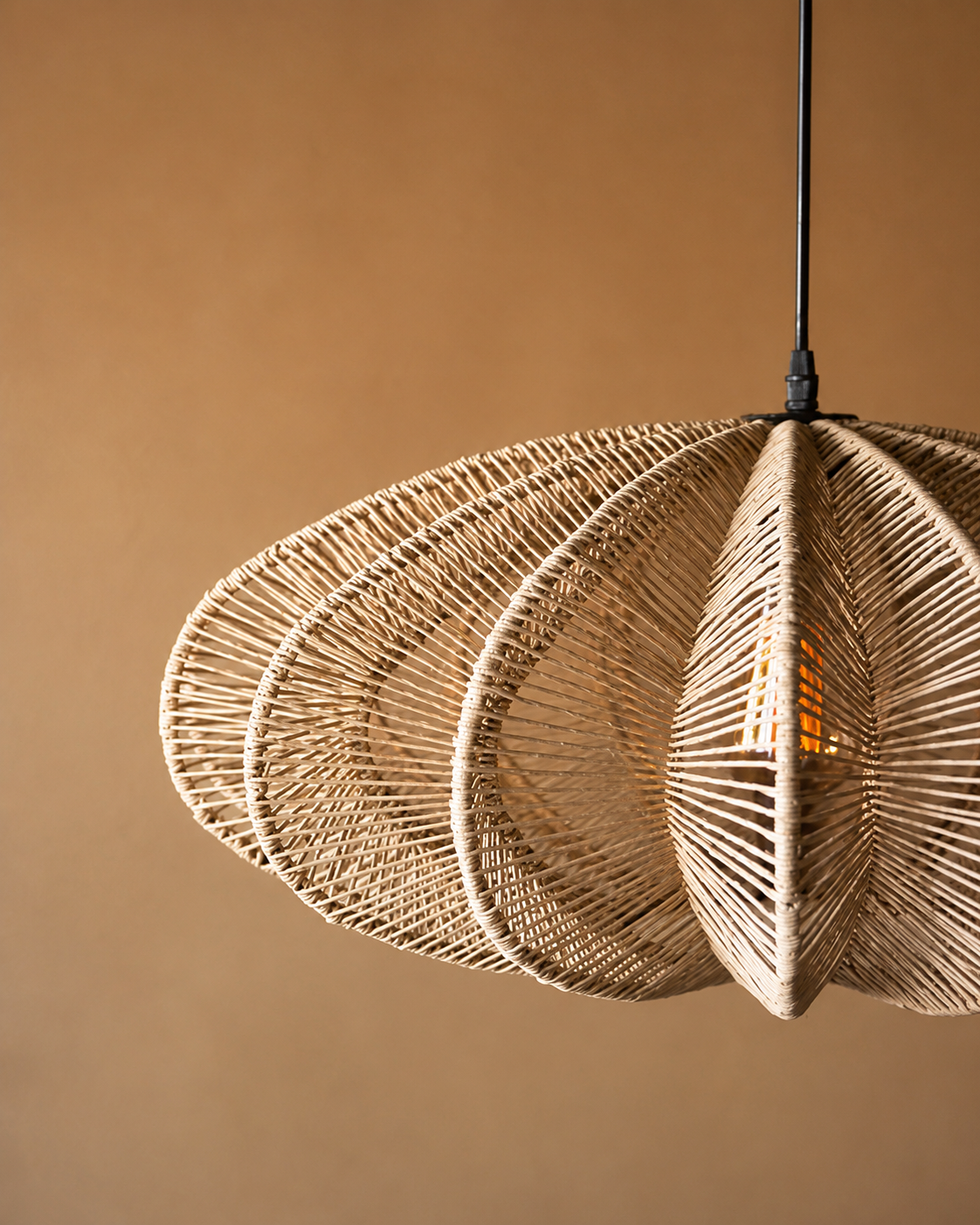 Raffia Pendant Light for Living Room - Clover