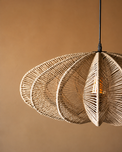 Raffia Pendant Light for Living Room - Clover