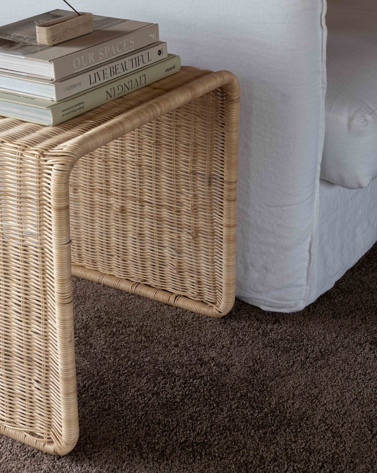 Rattan Bedside Table | Cane Side table | Bamboo table - Ishana - Akway