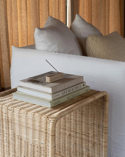 Rattan Bedside Table | Cane Side table | Bamboo table - Ishana - Akway