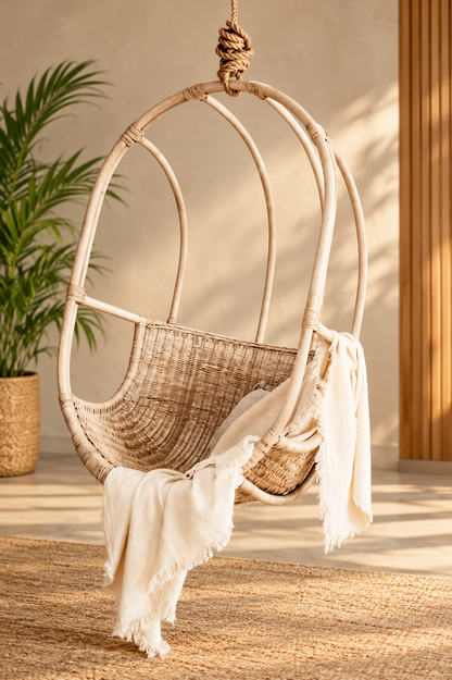 Bamboo Swing Chairs for Outdoor | Cane Swing Chairs - Ishana by Akway - Furniture > Swing Chairs