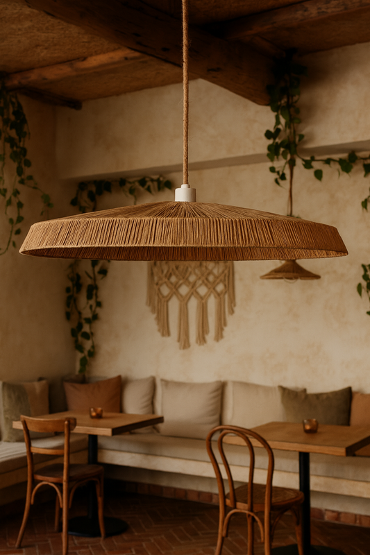 Bamboo Hanging lamp for Living Room | Rattan Pendant light | Cane ceiling light - Kaia by Akway - Image 1