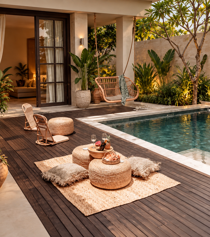Rattan Hanging Chair for Outdoor | Bamboo Swing Chair - Kaia by Akway - Furniture > Swing Chairs