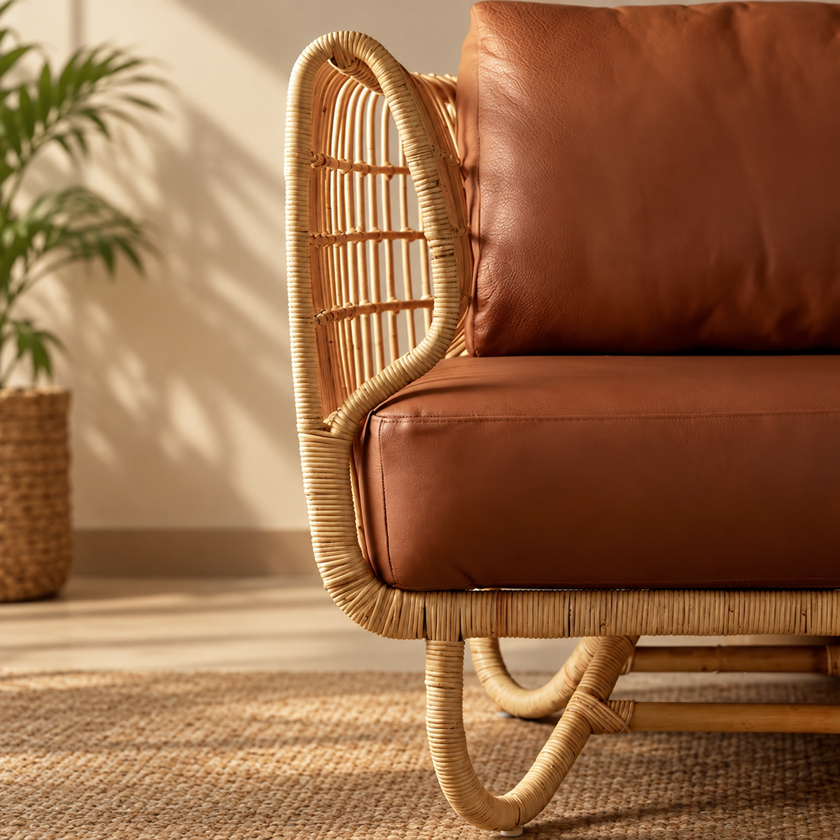 Cane Chairs for Lounge | Bamboo Chairs for Living Room - Kashvi by Akway - Furniture > Chairs